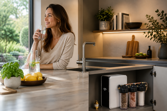 Hochwertiges Trinkwasser aus einem Wasserfiltersystem für Zuhause