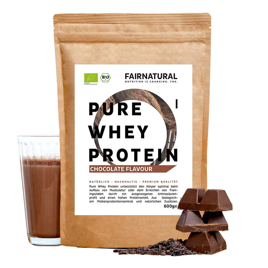 Bio Whey Proteinpulver Shake Schokolade von Fairnatural