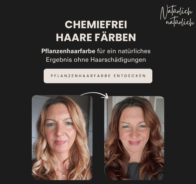 Pflanzenhaarfarben ohne Chemie für Haut und Haare - graue Haare abdecken